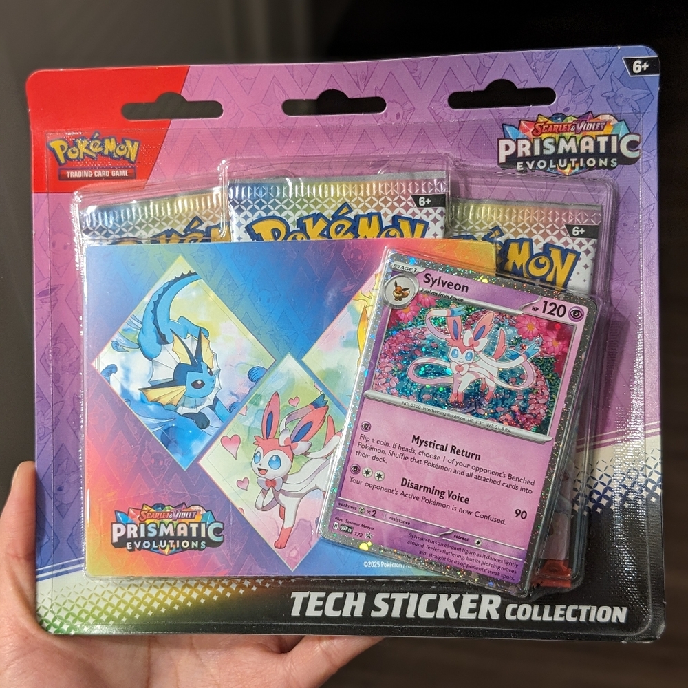 💎 Prismatic Evolutions 💎 Tech Sticker Collection Full Set of 3 - Pokemon Cards - Picture 11 of 12